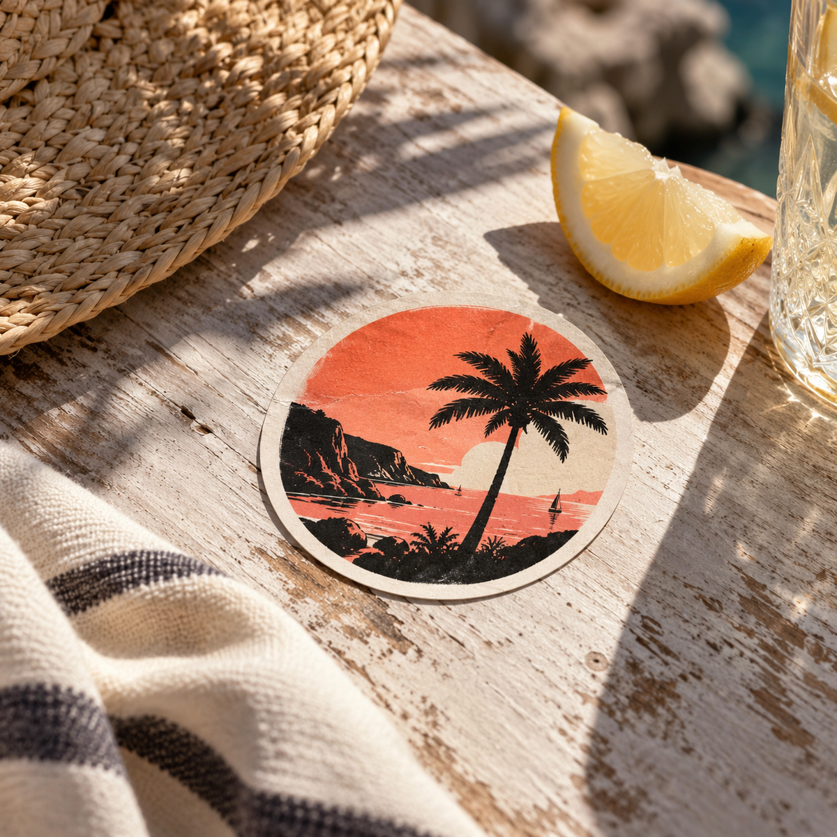 Mallorca Sticker in mediterraner Umgebung