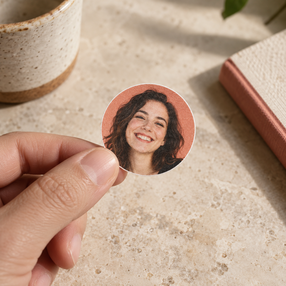 Personalisierter Gesichtssticker mit eigenem Foto