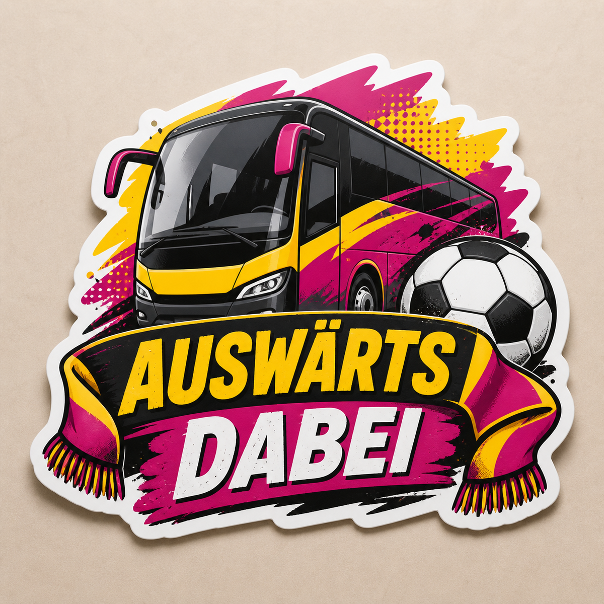 Fußball Sticker – Auswärts dabei