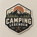 Camping Legenden als realistischer Einzelsticker