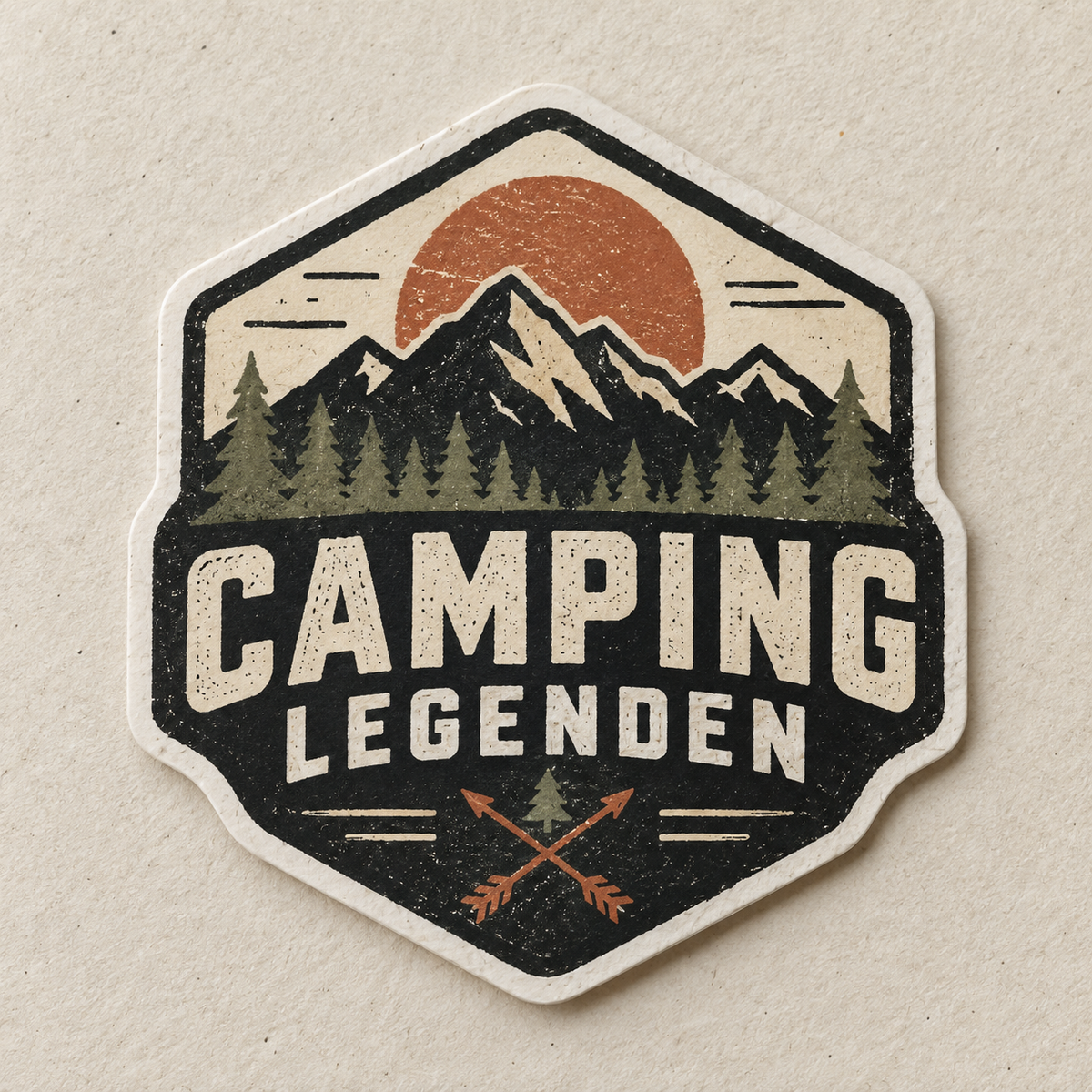 Camping Legenden als realistischer Einzelsticker