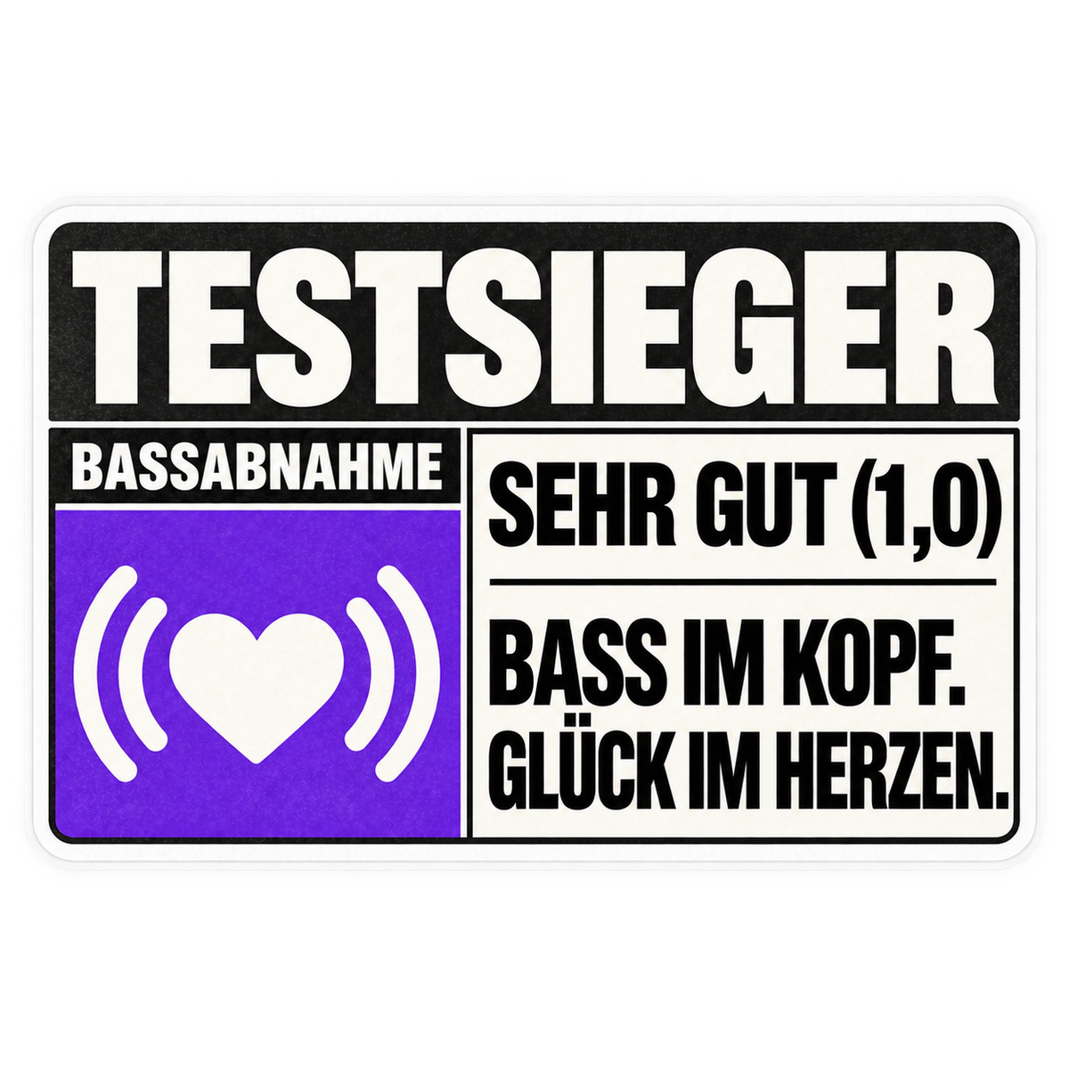 Festival Testsieger – Bass im Kopf, Glück im Herzen