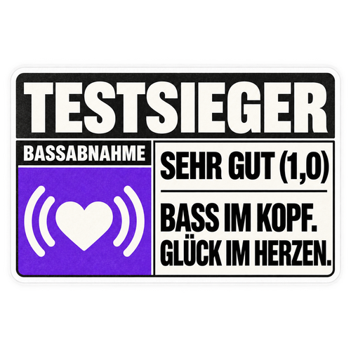 Festival Testsieger – Bass im Kopf, Glück im Herzen