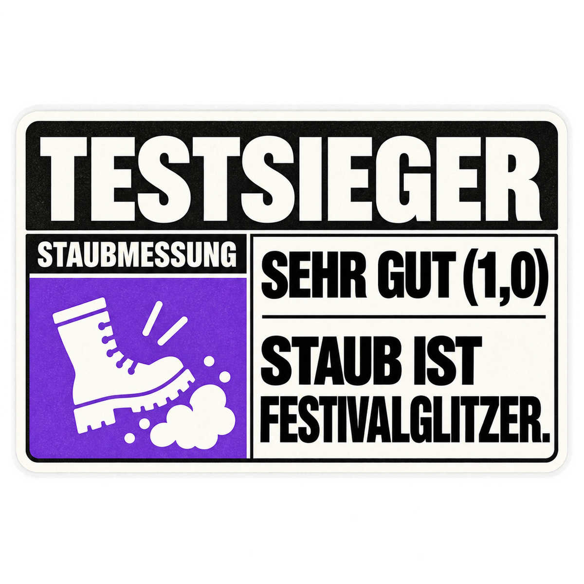 Festival Testsieger – Staub ist Festivalglitzer