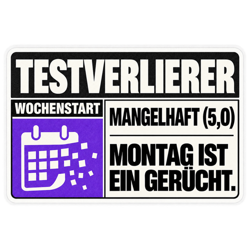 Festival Testverlierer – Montag ist ein Gerücht
