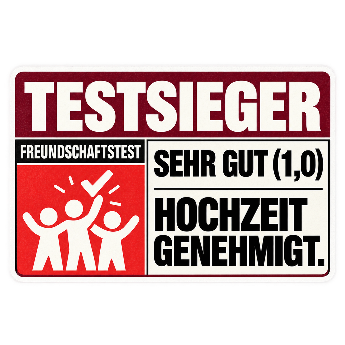 JGA Testsieger – Hochzeit genehmigt