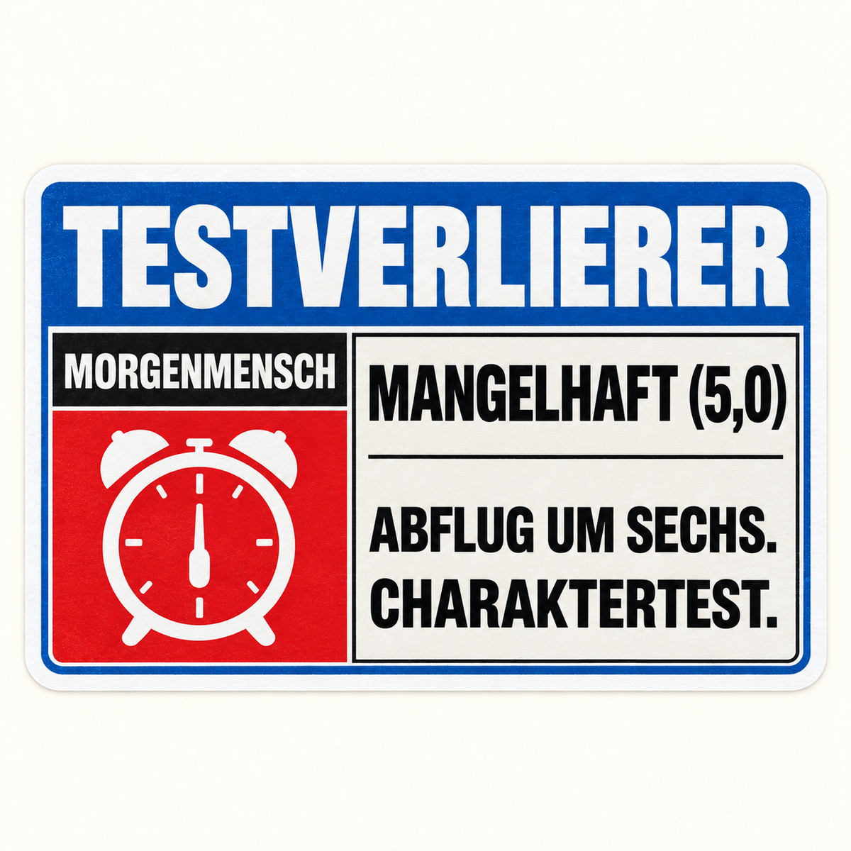 Mallorca Testverlierer – Abflug um sechs, Charaktertest